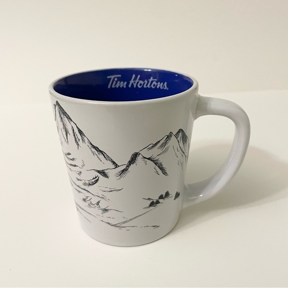 Tim Hortons 2018 Limited Edition Collectible Mug Blue Skiing Coffee Canada - Picture 10 of 15